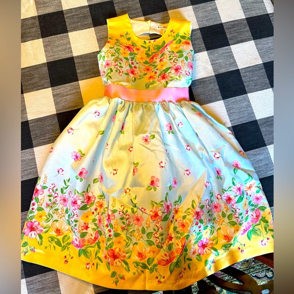 Girls size 7 floral dress